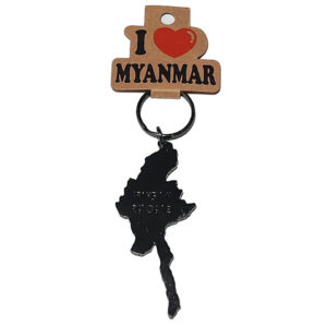 Metal Myanmar Map Magnet/Keychain