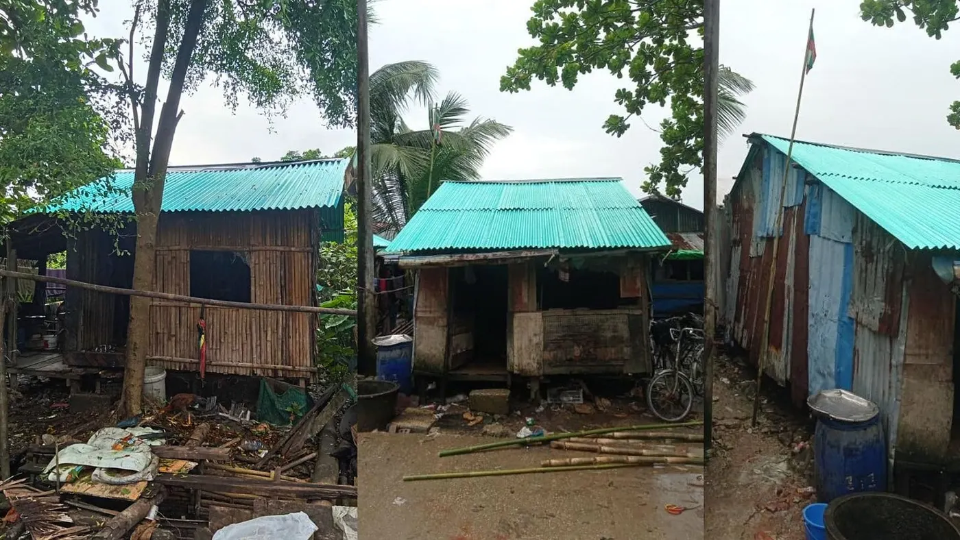 Completed roofs in Daing Su village